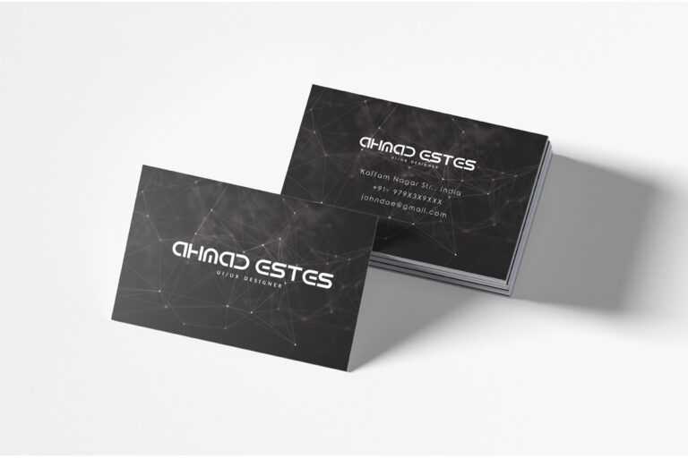 Blank Business Card Template Photoshop