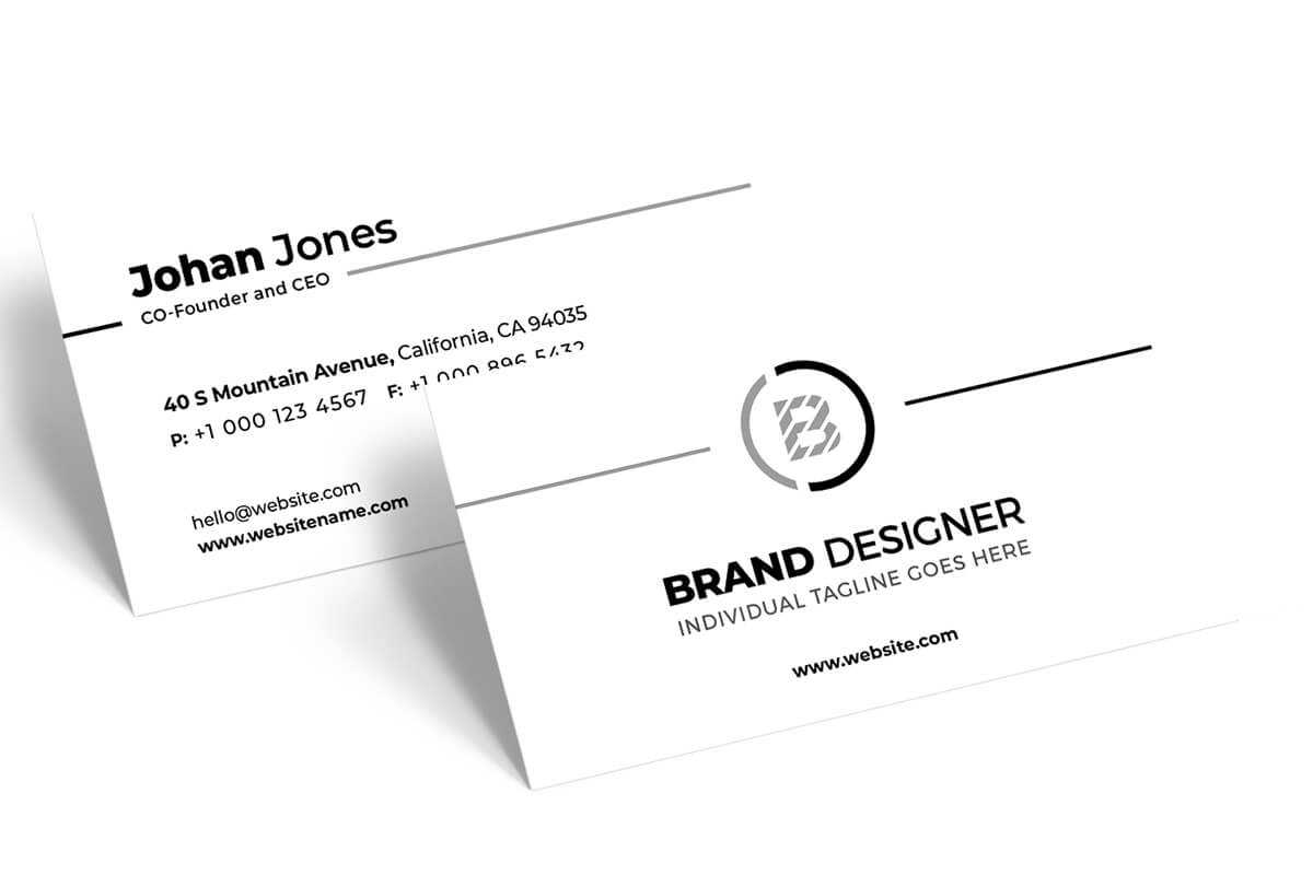 200 Free Business Cards Psd Templates – Creativetacos Throughout Business Card Size Template Psd