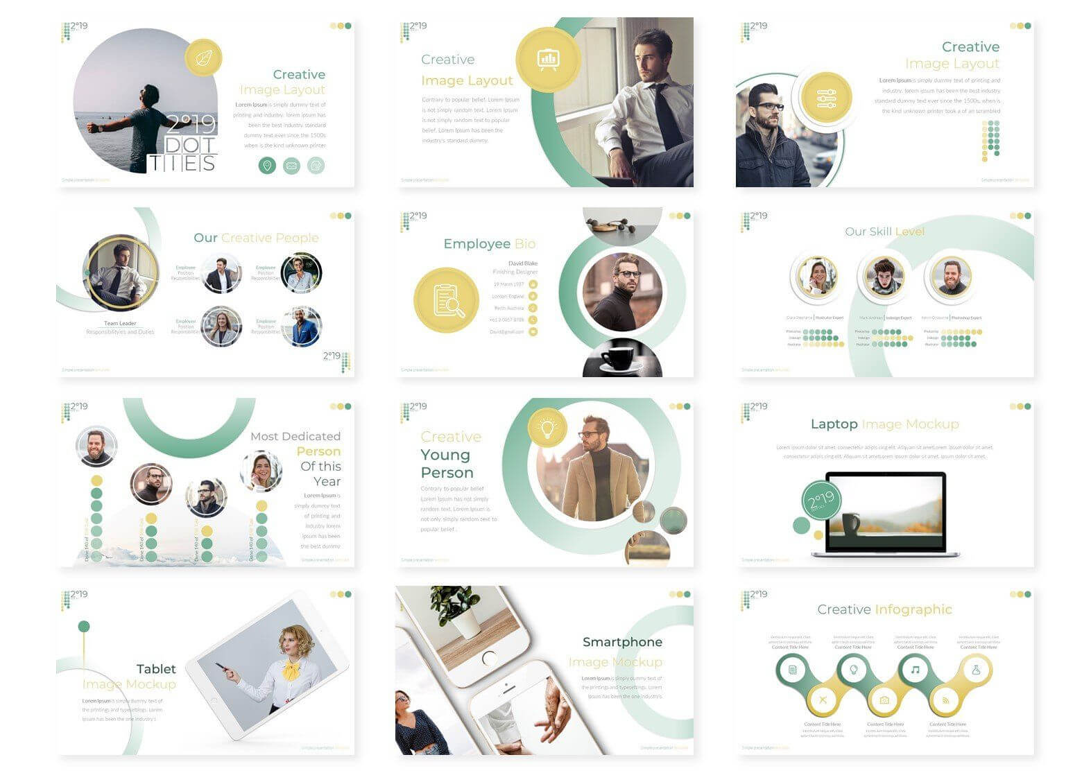 2019 Dotties – Powerpoint Template , #affiliate, #image Within Replace Powerpoint Template