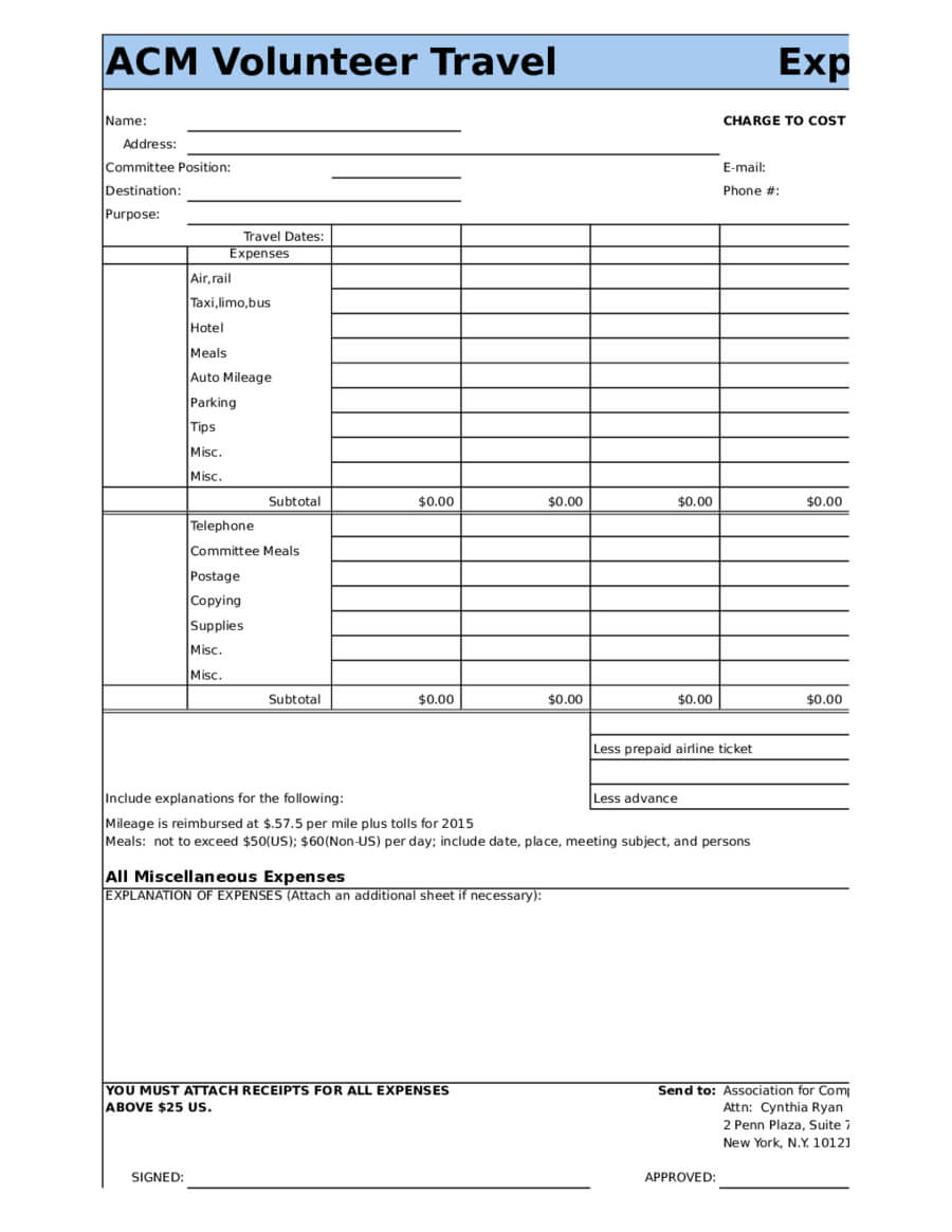 2019 Expense Report Form – Fillable, Printable Pdf & Forms Pertaining To Air Balance Report Template