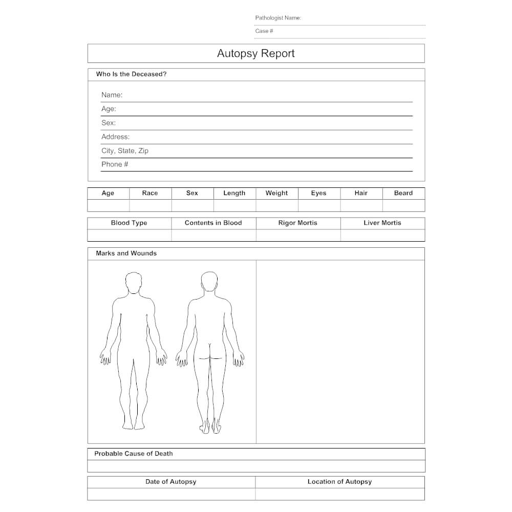 22 Images Of Coroner Report Template | Netpei Intended For Coroner's Report Template