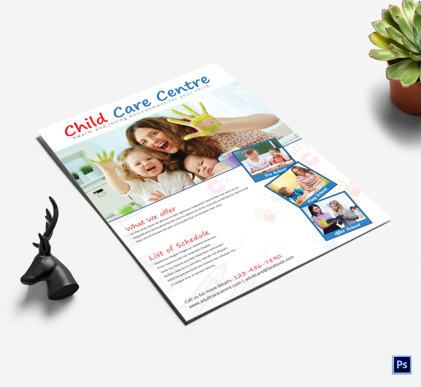 25 Beautiful Free & Paid Templates For Daycare Flyers Pertaining To Daycare Brochure Template