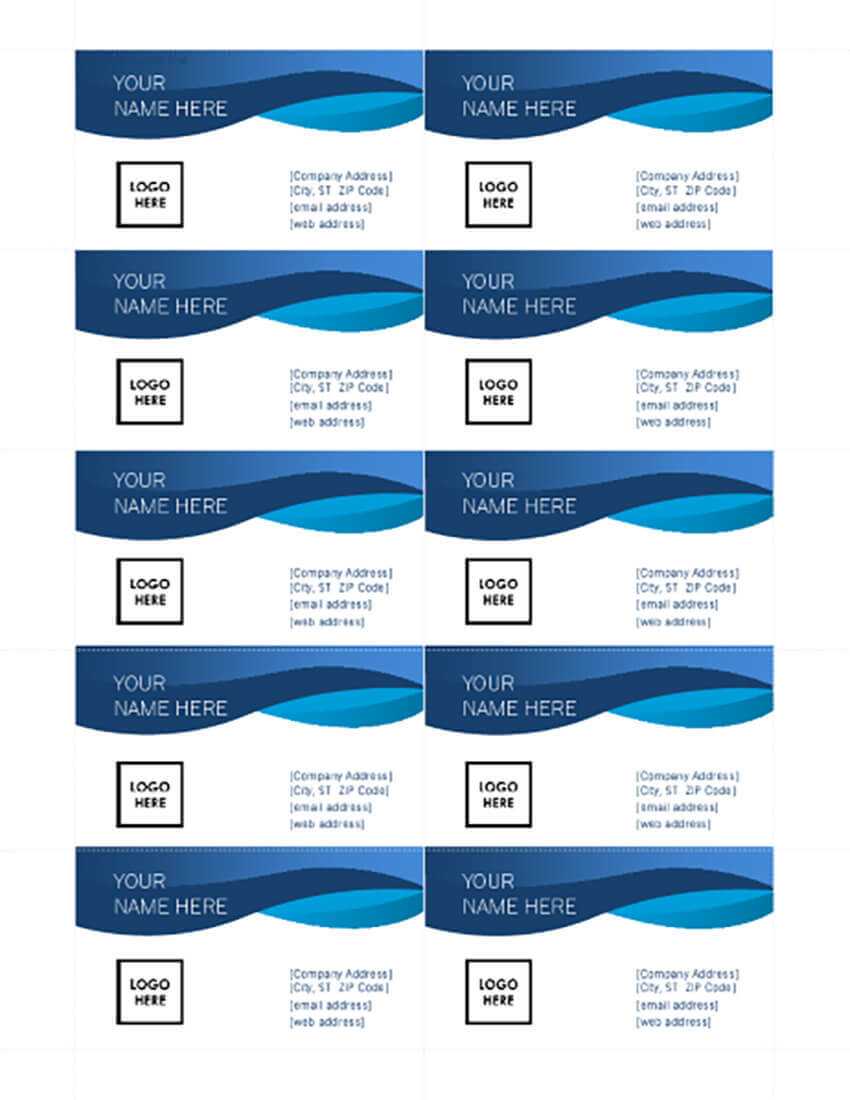 25+ Free Microsoft Word Business Card Templates (Printable Within Word Template For Business Cards Free