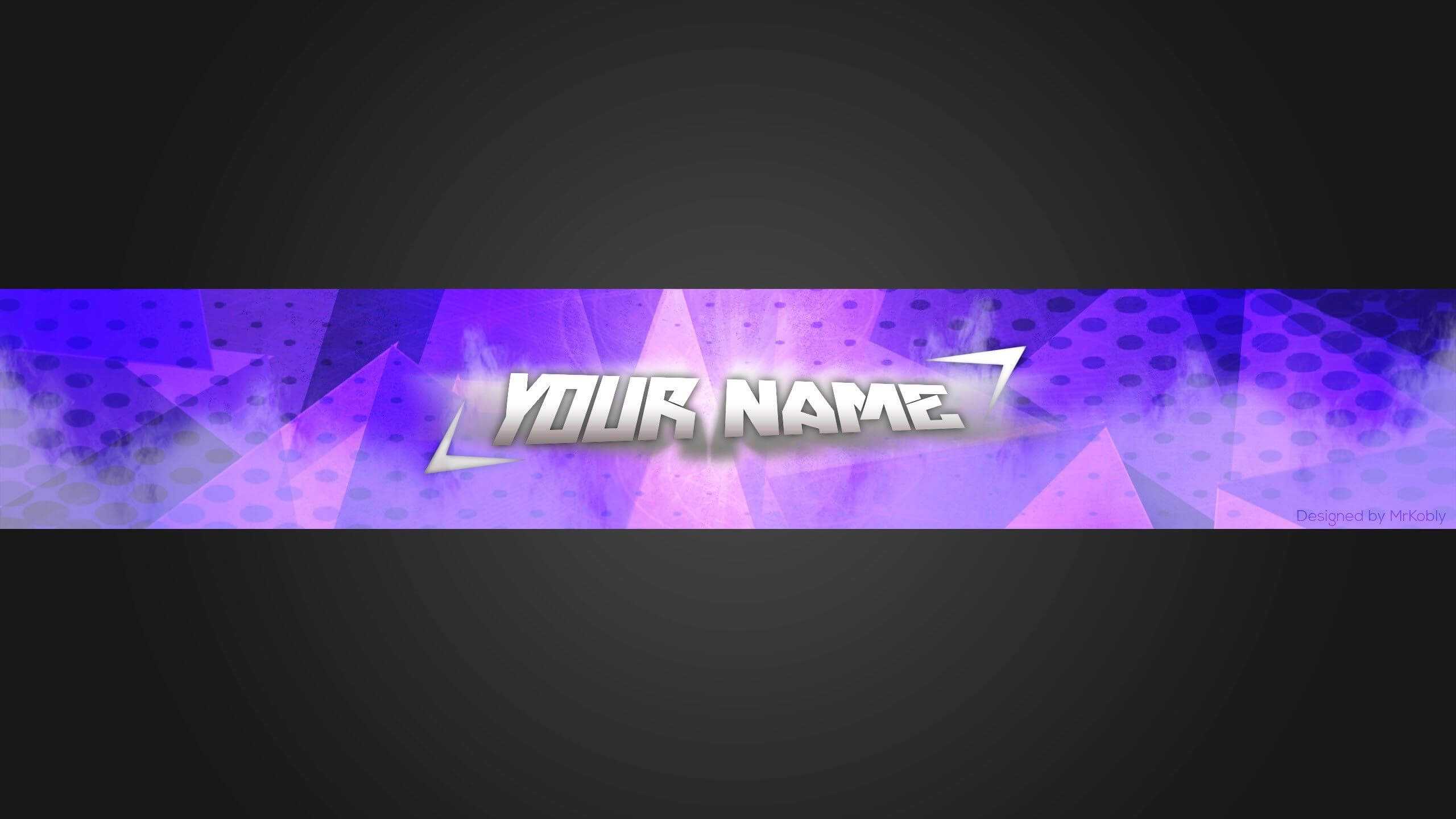 2560X1440 Clean, Simple, Blue | Youtube Banner Template With Banner Template For Photoshop