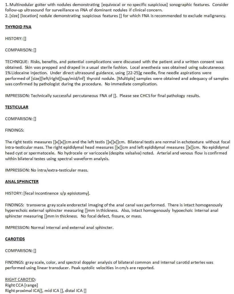 27 Images Of Thyroid Doppler Template | Jackmonster Throughout Carotid Ultrasound Report Template