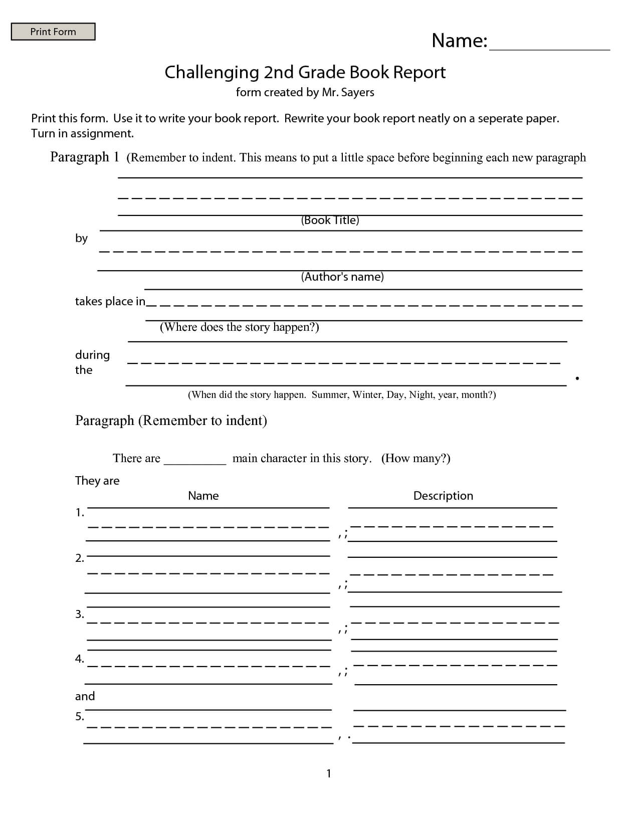 2Nd Grade Book Report – Google Search | 2Nd Grade Books Regarding Book Report Template 2Nd Grade