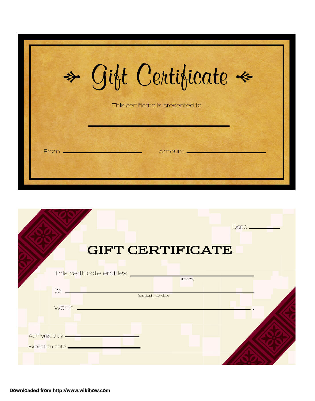 3 Ways To Make Your Own Printable Certificate – Wikihow For Automotive Gift Certificate Template