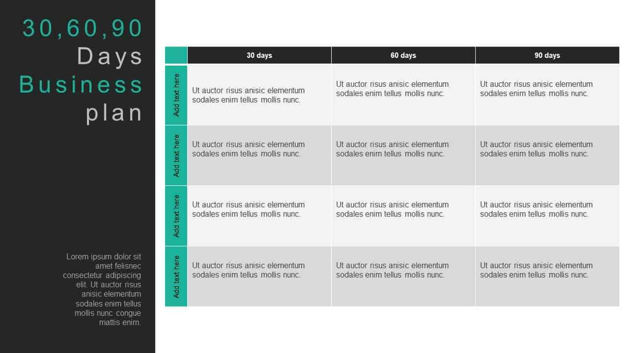 30 60 90 Day Business Plan Template For Powerpoint & Keynote Throughout 30 60 90 Day Plan Template Powerpoint