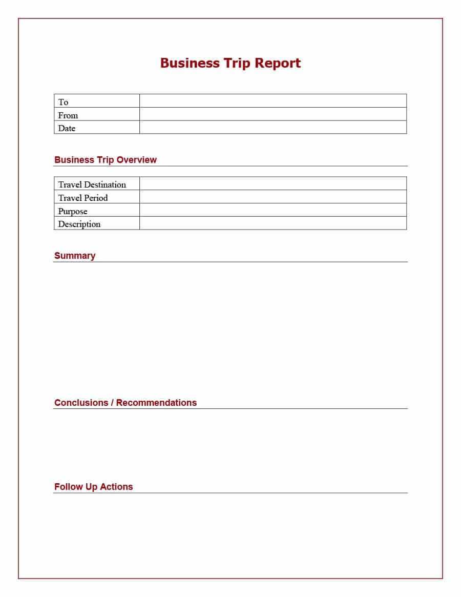 30+ Business Report Templates & Format Examples ᐅ Template Lab Regarding Sales Trip Report Template Word