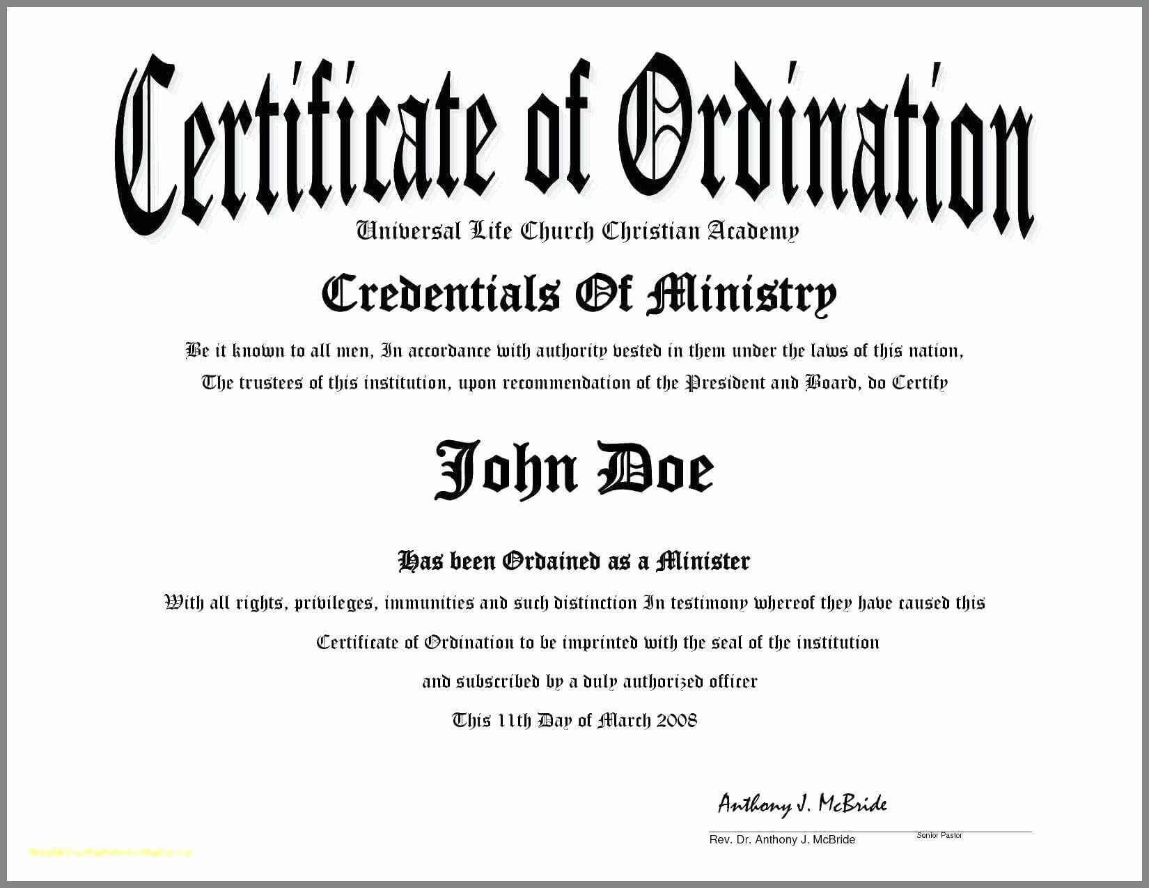 30 Certificate Of License For The Gospel Ministry Template Intended For Free Ordination Certificate Template