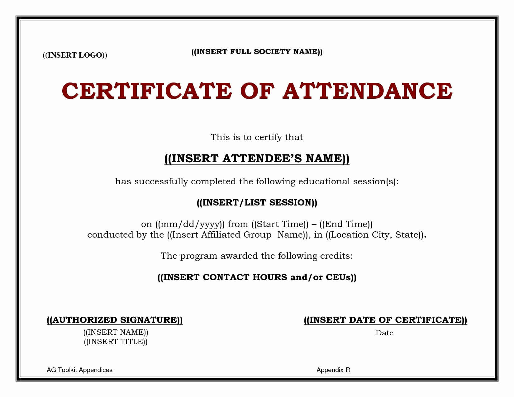 30 Ceu Certificate Of Attendance Template | Pryncepality Regarding Conference Participation Certificate Template