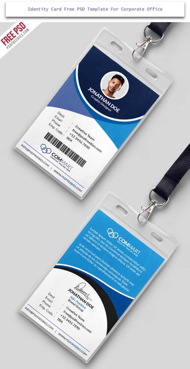 30 Creative Id Card Design Examples With Free Download Within Id Card Design Template Psd Free Download