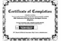 30 Defensive Driving Certificate Template | Pryncepality for Safe Driving Certificate Template