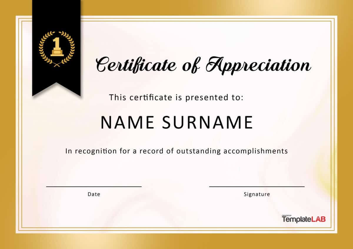 30 Free Certificate Of Appreciation Templates And Letters For Certificate For Years Of Service Template