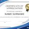 30 Free Certificate Of Appreciation Templates And Letters with Certificate Of Excellence Template Free Download