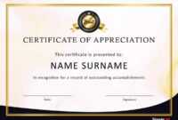 30 Free Certificate Of Appreciation Templates And Letters with Thanks Certificate Template