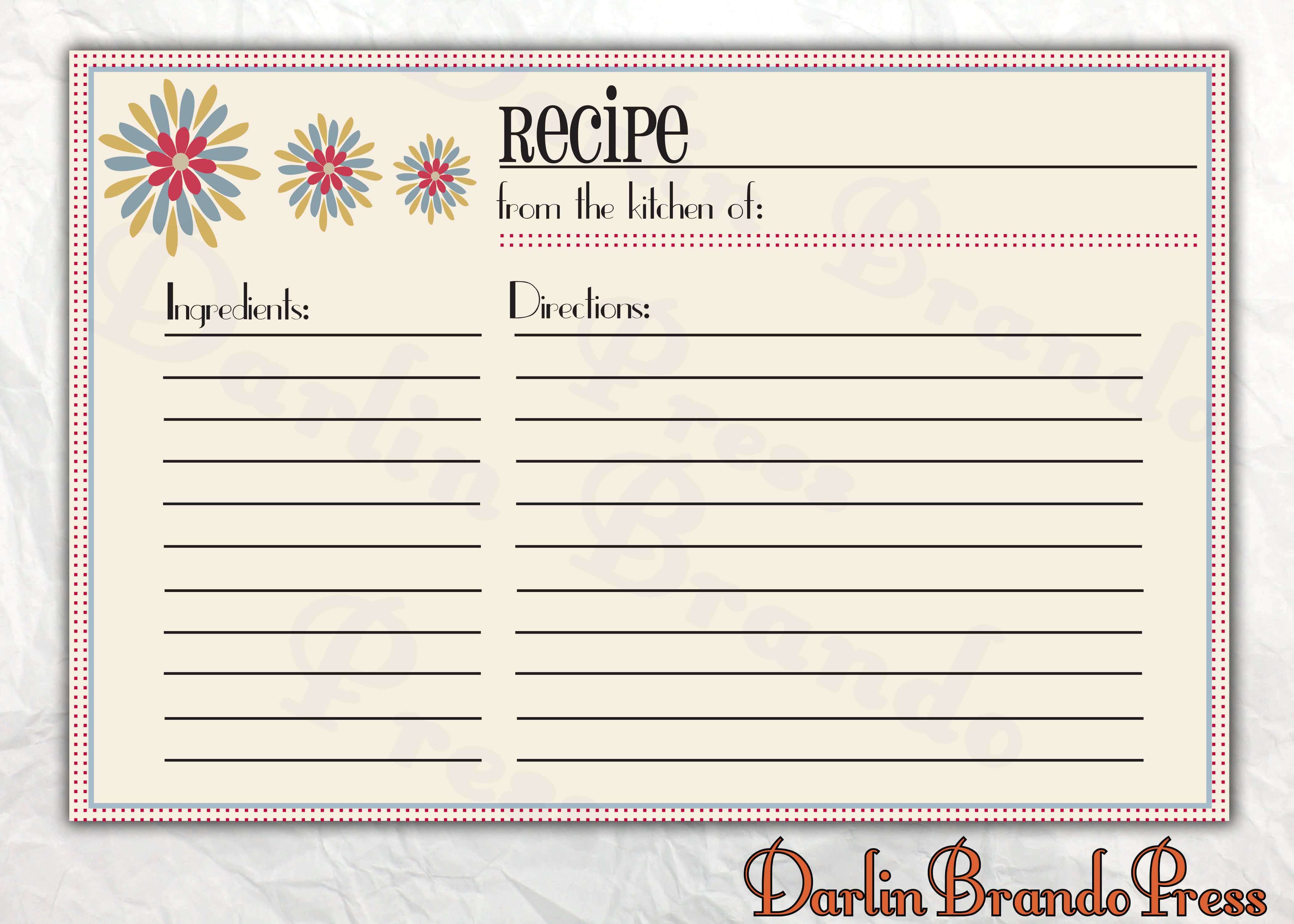 30 Free Recipe Card Templates | Tate Publishing News Pertaining To Microsoft Word Recipe Card Template