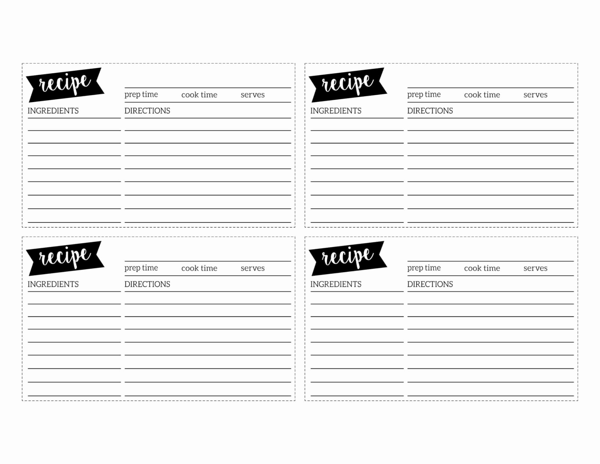 30 Free Recipe Card Templates | Tate Publishing News Throughout Recipe Card Design Template