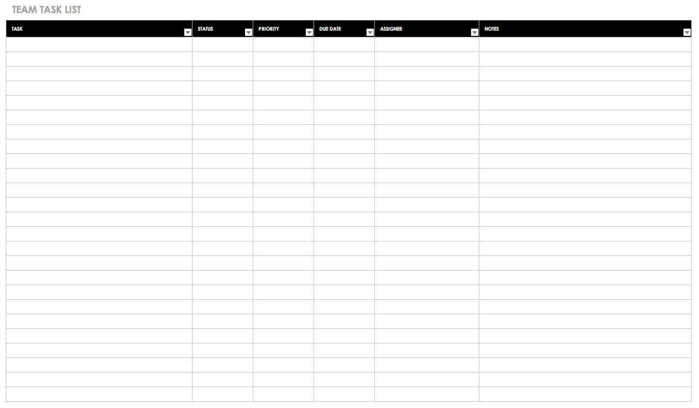 30+ Free Task And Checklist Templates | Smartsheet Pertaining To Daily Task List Template Word