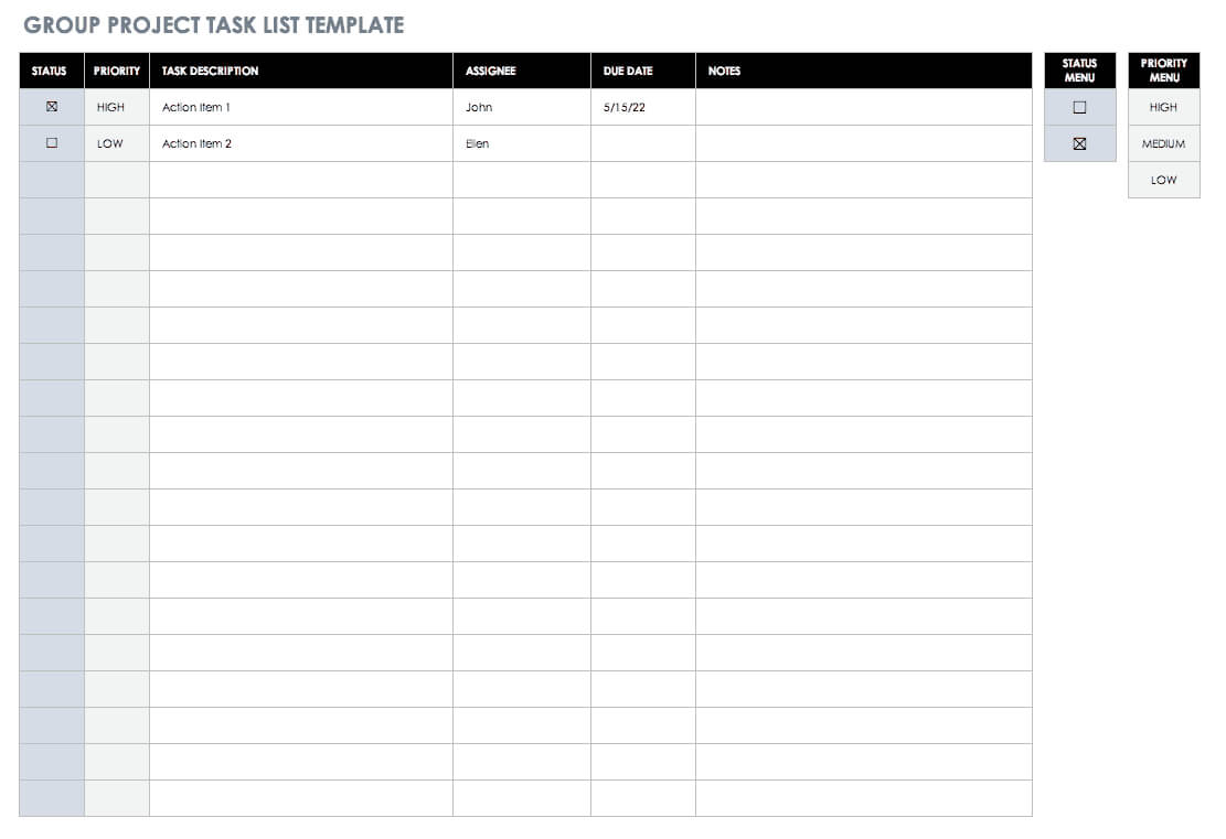 30+ Free Task And Checklist Templates | Smartsheet With Regard To Daily Task List Template Word