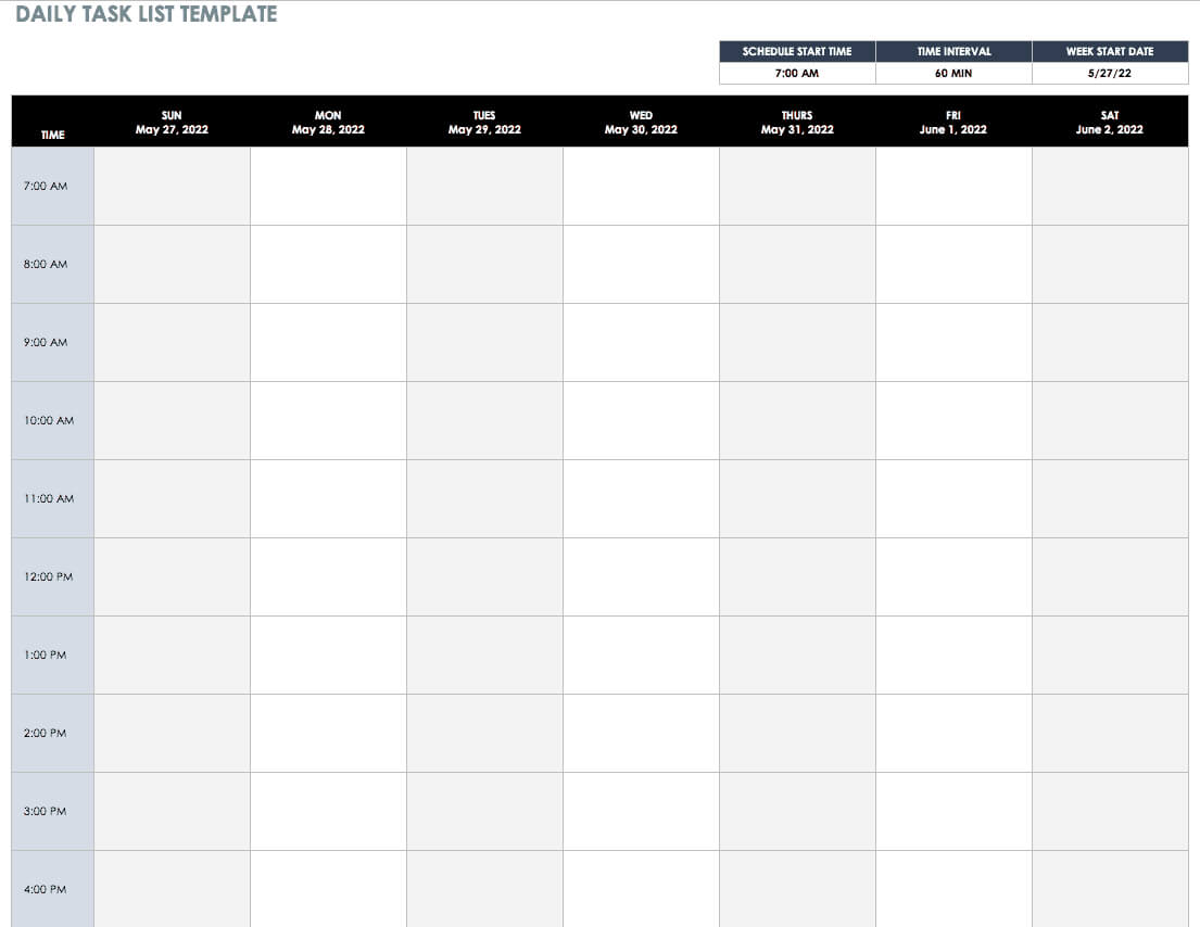 30+ Free Task And Checklist Templates | Smartsheet Within Daily Task List Template Word