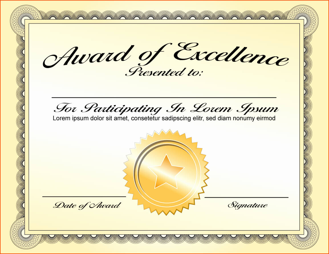 30 Good Samaritan Award Certificates | Pryncepality Intended For Certificate Of Achievement Template Word