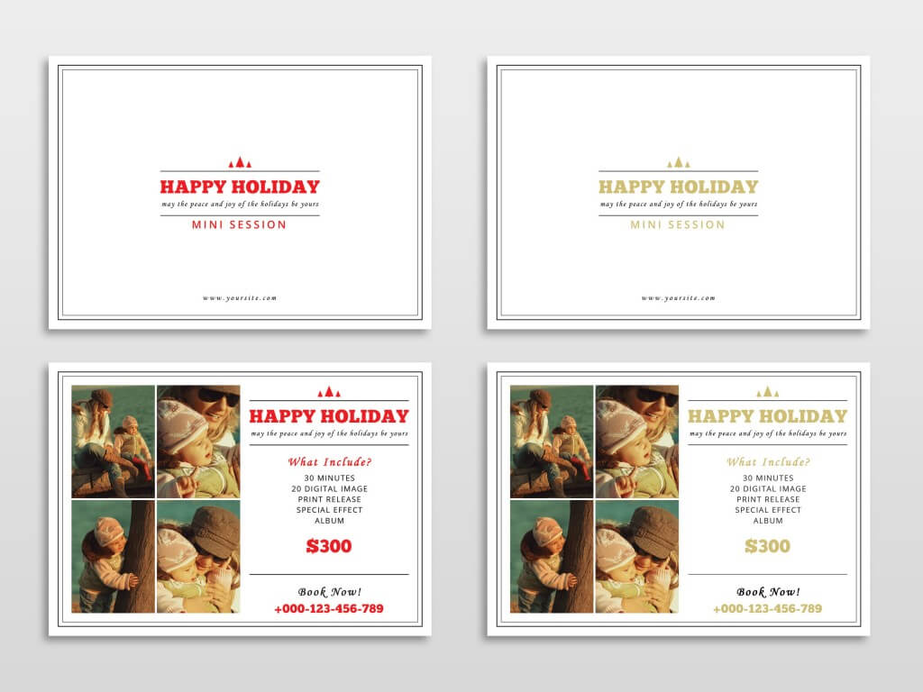 30 Holiday Card Templates For Photographers To Use This Year Throughout Free Photoshop Christmas Card Templates For Photographers