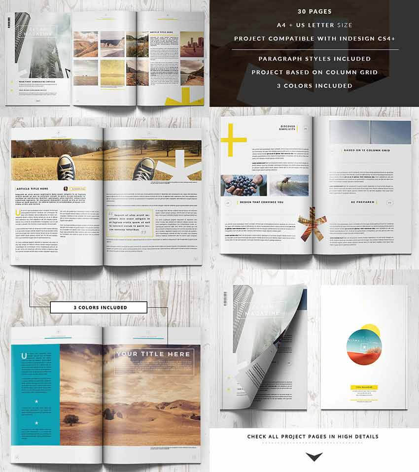 30 Magazine Templates With Creative Print Layout Designs Intended For Magazine Template For Microsoft Word