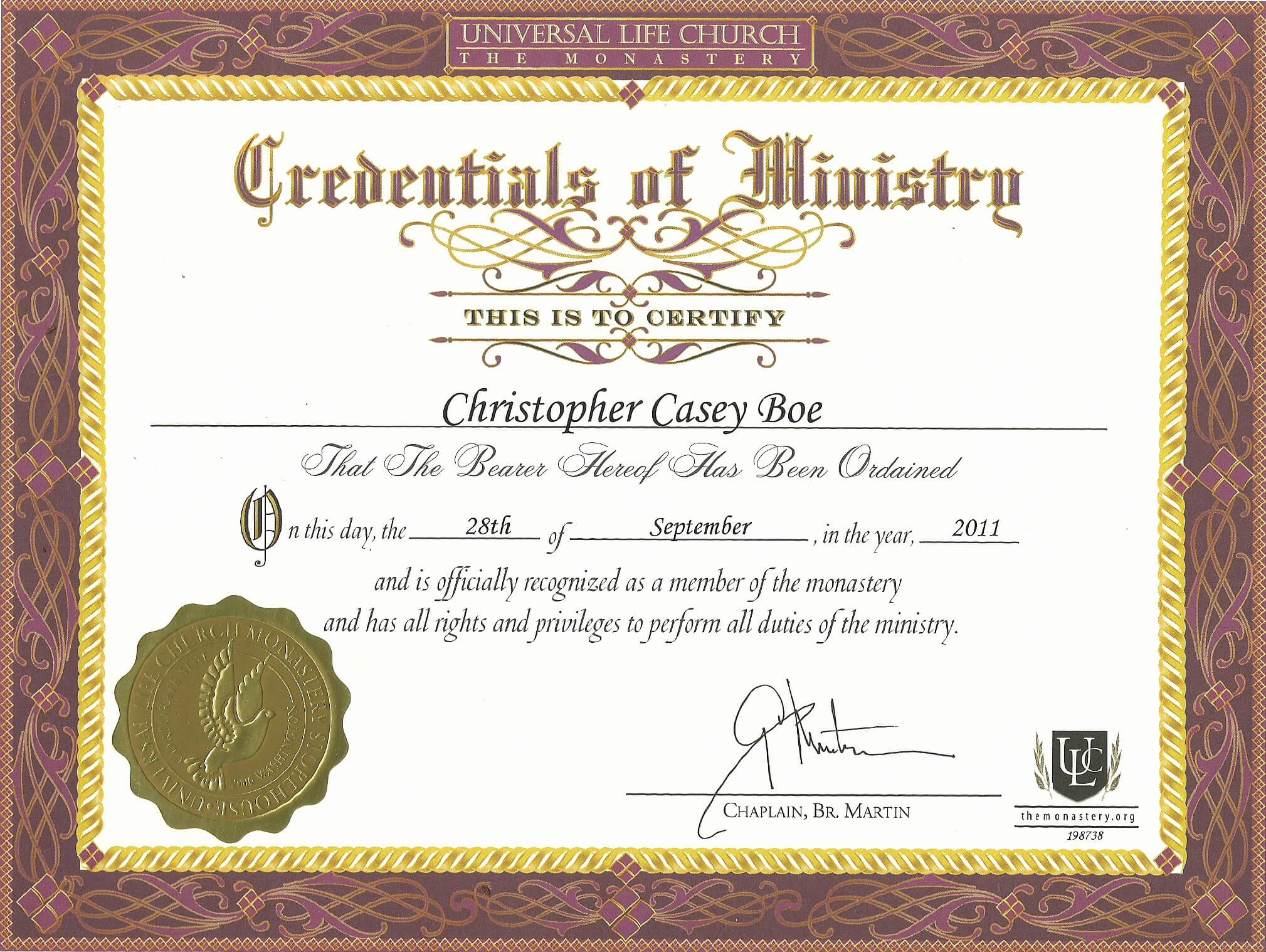 30 Minister License Certificate Template | Pryncepality Intended For Ordination Certificate Templates