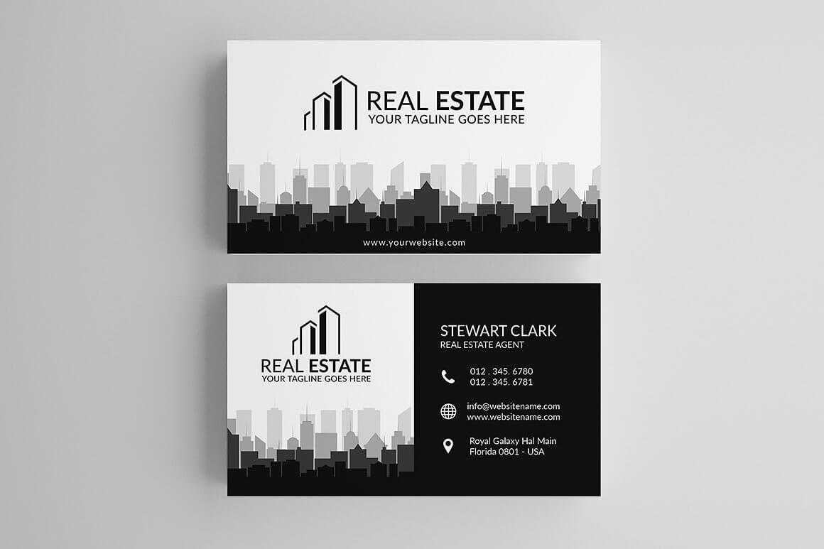 30+ Modern Real Estate Business Cards Psd | Decolore Throughout Real Estate Agent Business Card Template