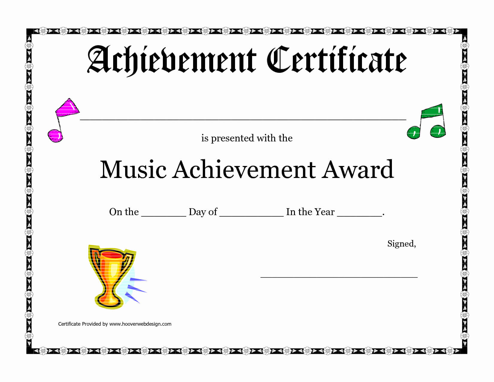 30 Music Awards Certificates Templates | Pryncepality Pertaining To Choir Certificate Template