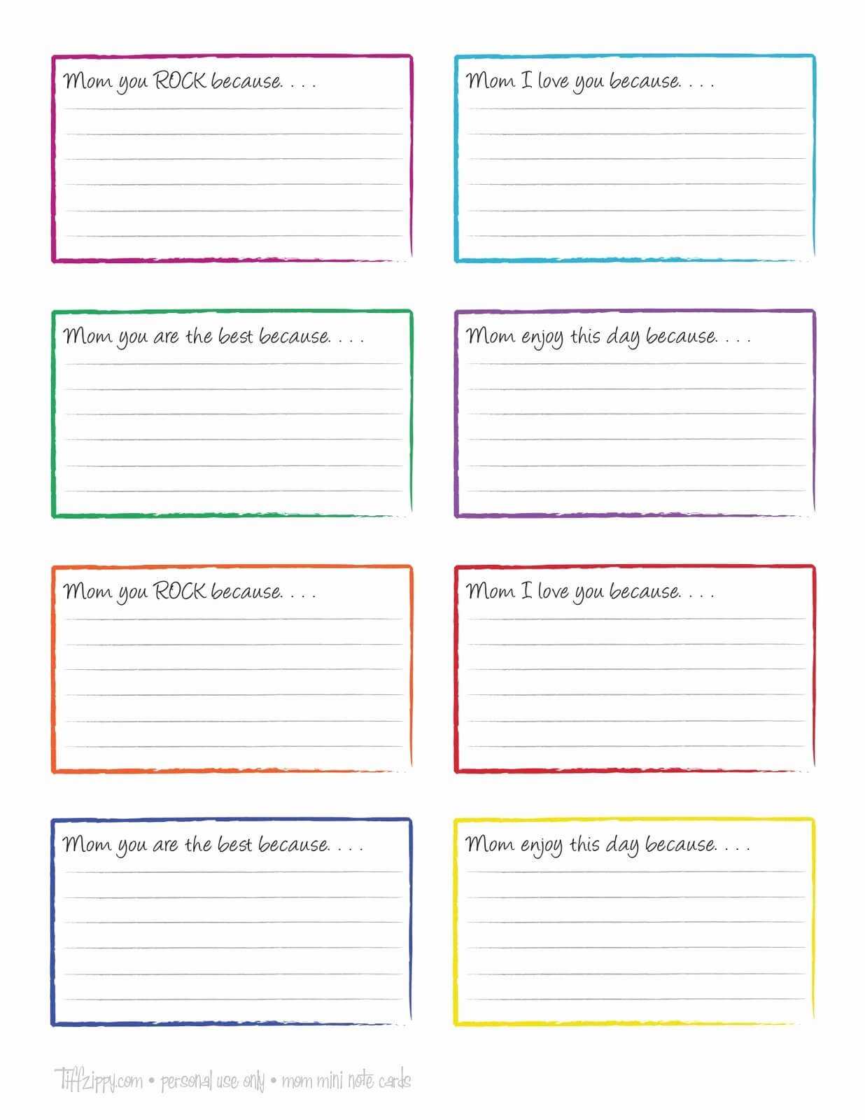 30 Note Card Template Google Docs | Pryncepality For Index Card Template For Word