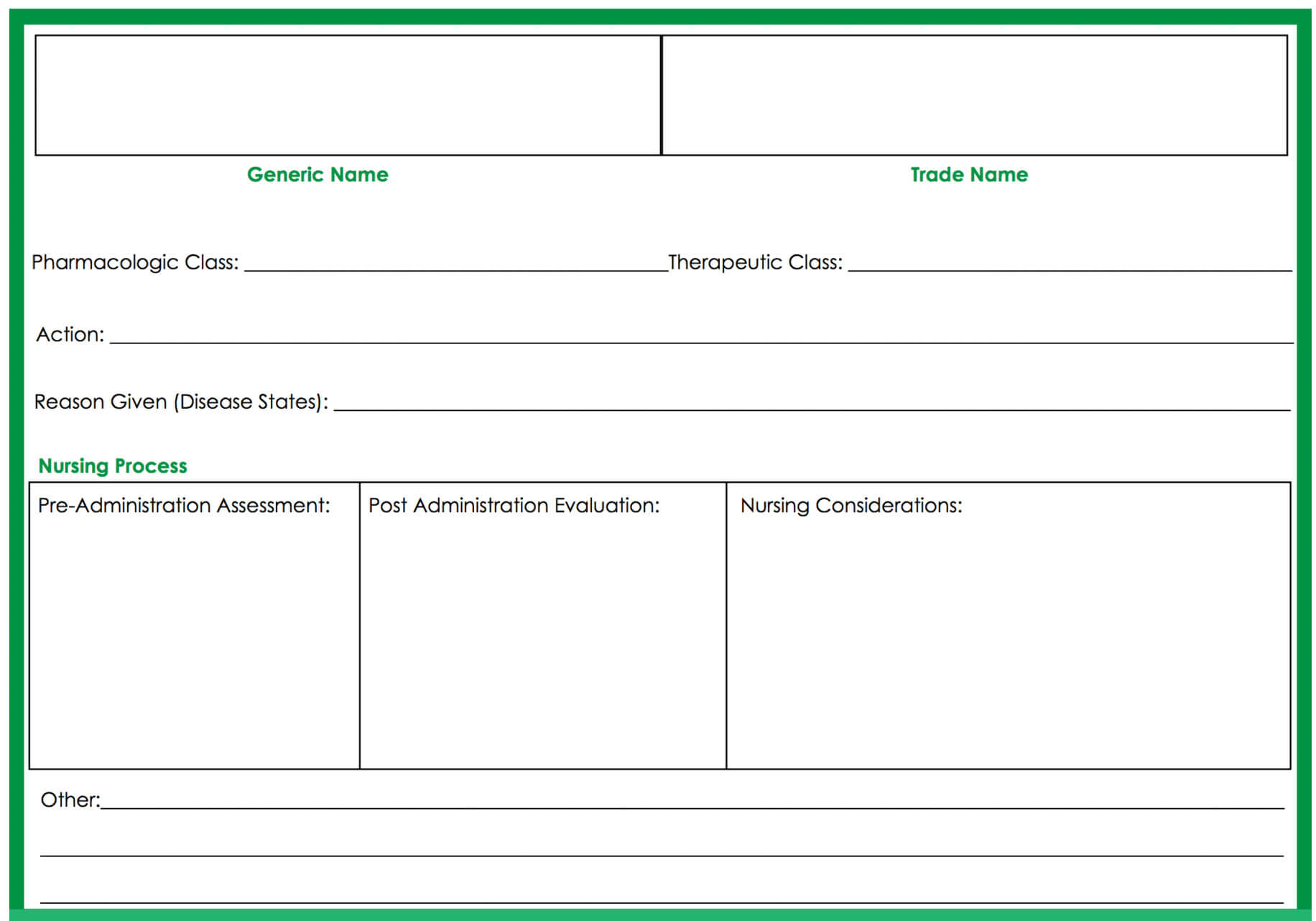 30 Nursing Drug Card Template | Simple Template Design Inside Medication Card Template