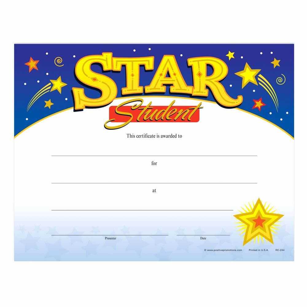 30 Star Of The Week Templates | Pryncepality Regarding Star Of The Week Certificate Template