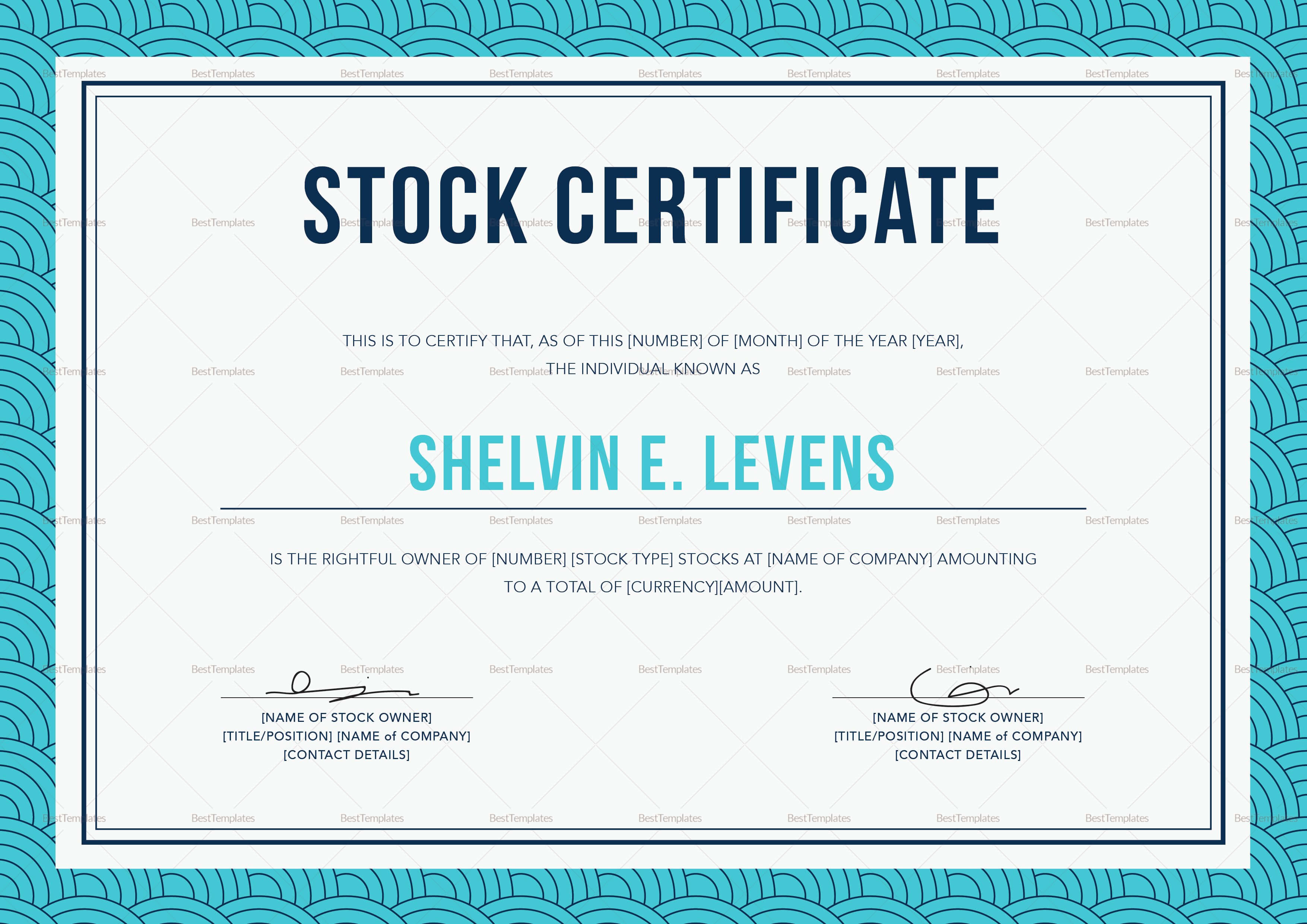 30 Stock Certificate Template Word | Pryncepality With Stock Certificate Template Word