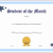 30 Student Of The Month Certificate Template | Pryncepality within Free Printable Student Of The Month Certificate Templates