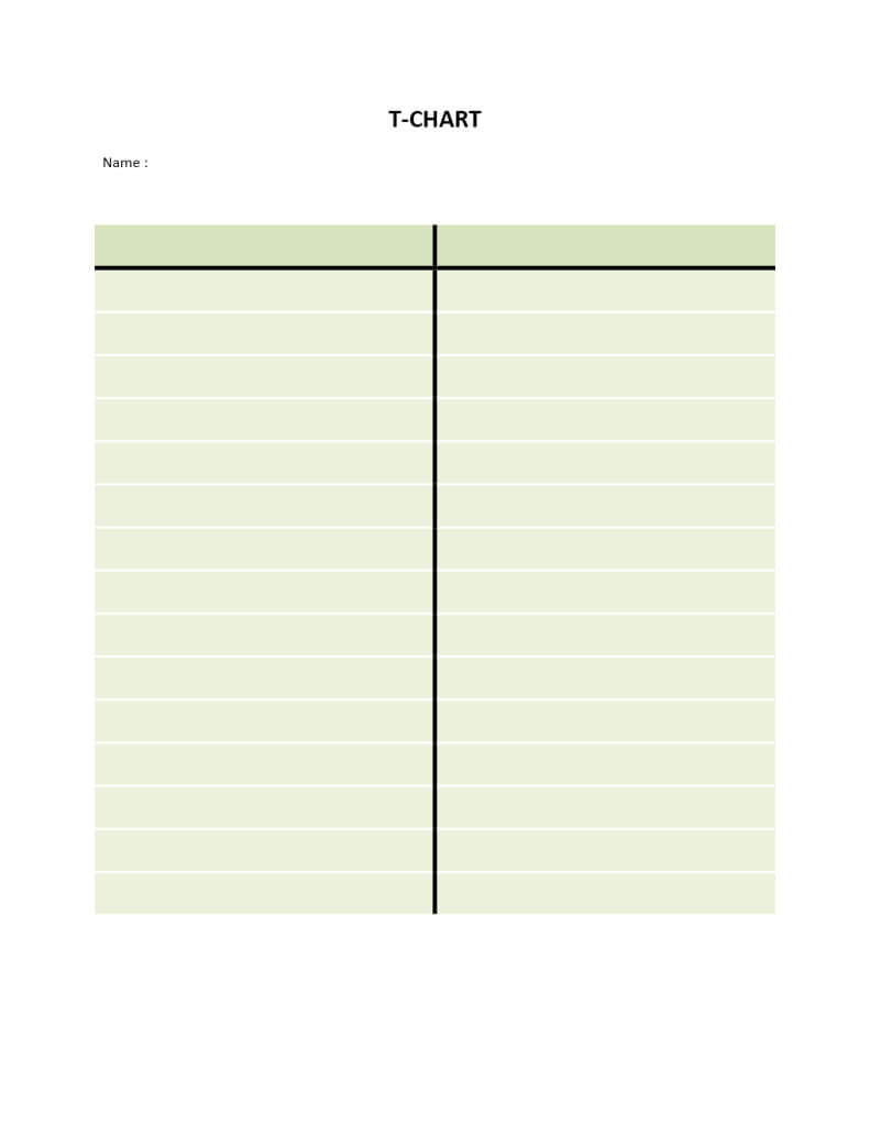 30 T Chart Template Word | Simple Template Design With T Chart Template For Word