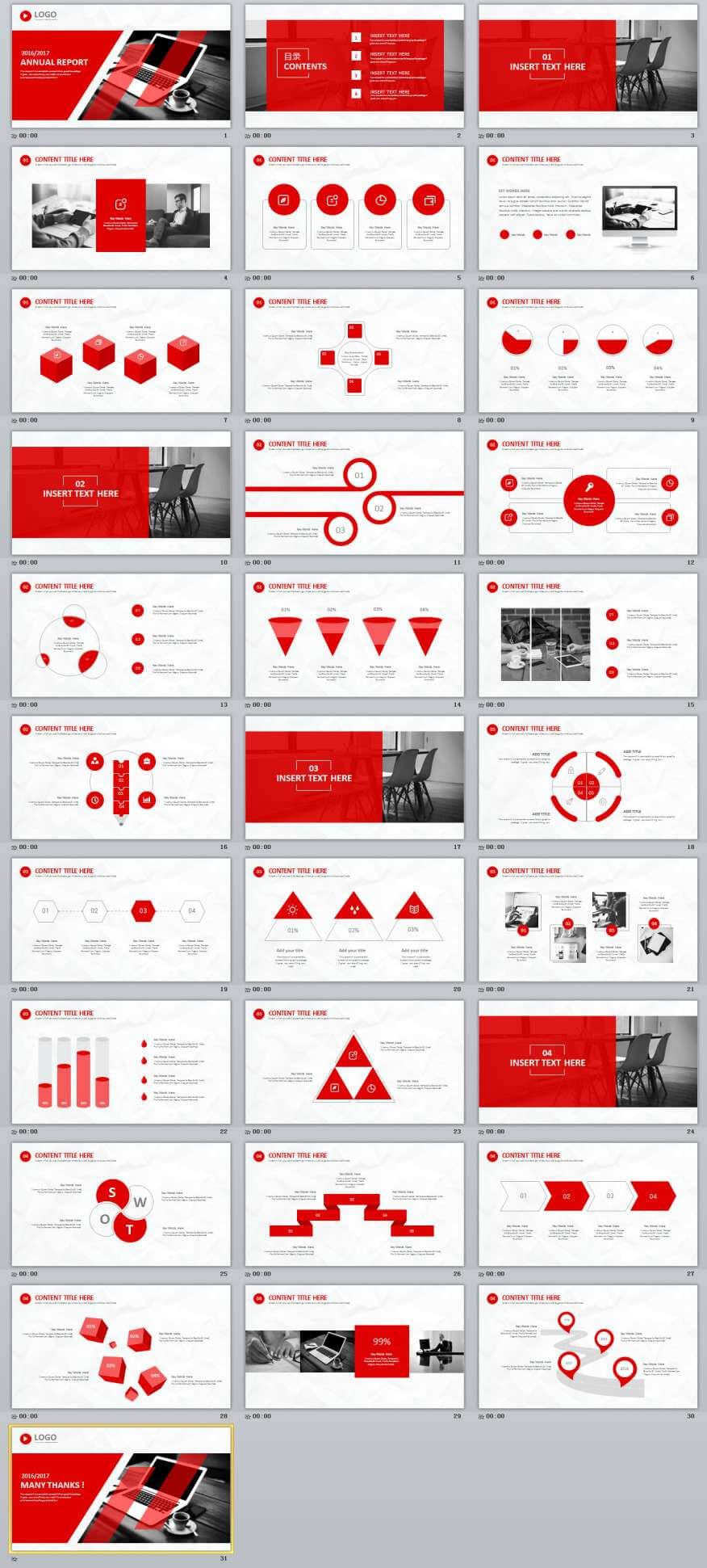 31+ Best Red Annual Report Powerpoint Template In Powerpoint Template Resolution
