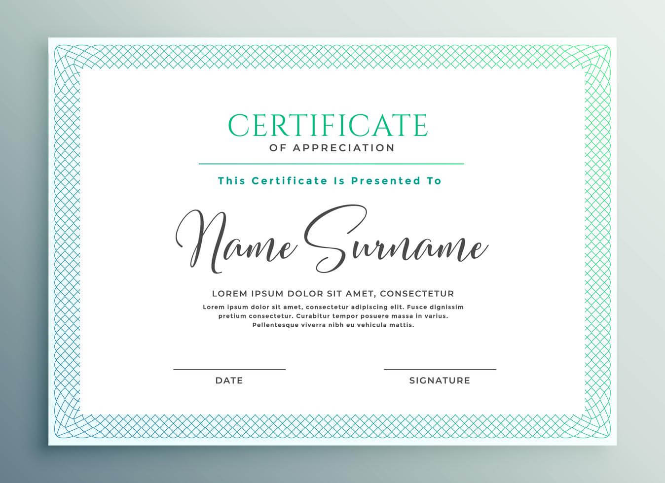 33+ Certificate Of Appreciation Template Download Now!! In Gratitude Certificate Template
