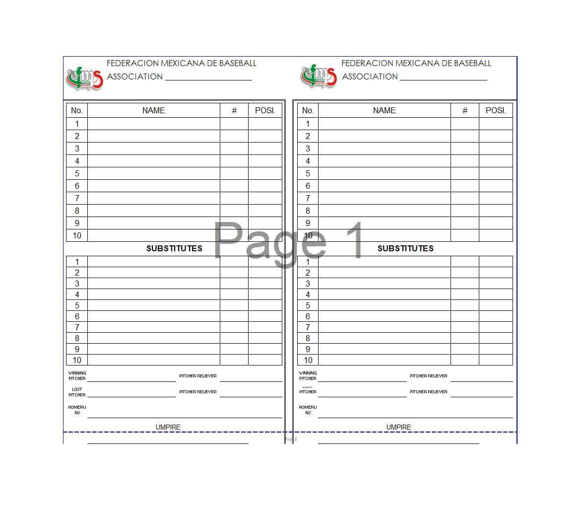 33 Printable Baseball Lineup Templates [Free Download] ᐅ Intended For Baseball Lineup Card Template