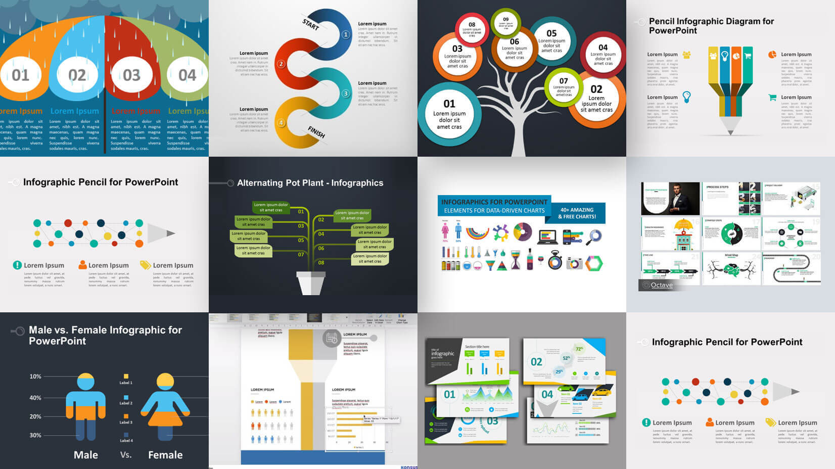 35+ Free Infographic Powerpoint Templates To Power Your Intended For Powerpoint Sample Templates Free Download