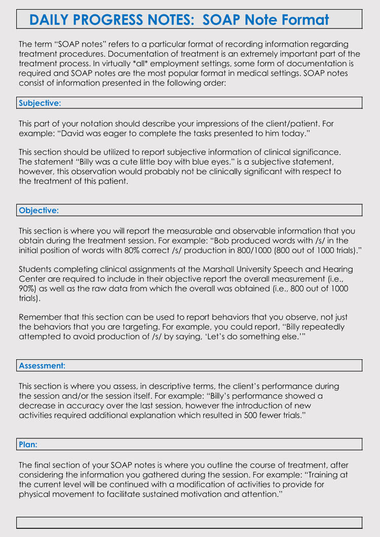 35+ Soap Note Examples (Blank Formats & Writing Tips) Throughout Soap Note Template Word