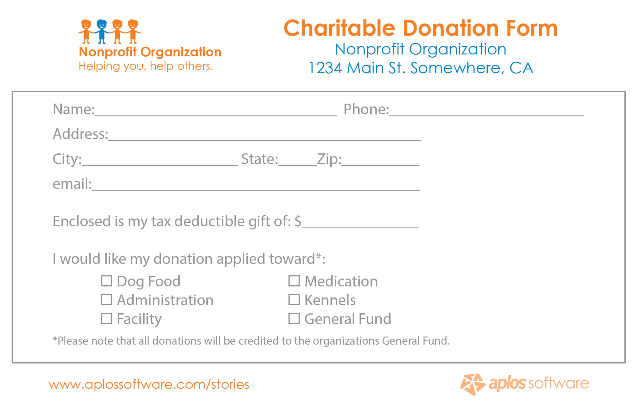 36+ Free Donation Form Templates In Word Excel Pdf With Regard To Donation Card Template Free