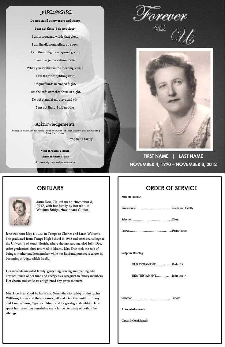 37+ Obituary Templates Download [Editable & Professional Regarding Obituary Template Word Document