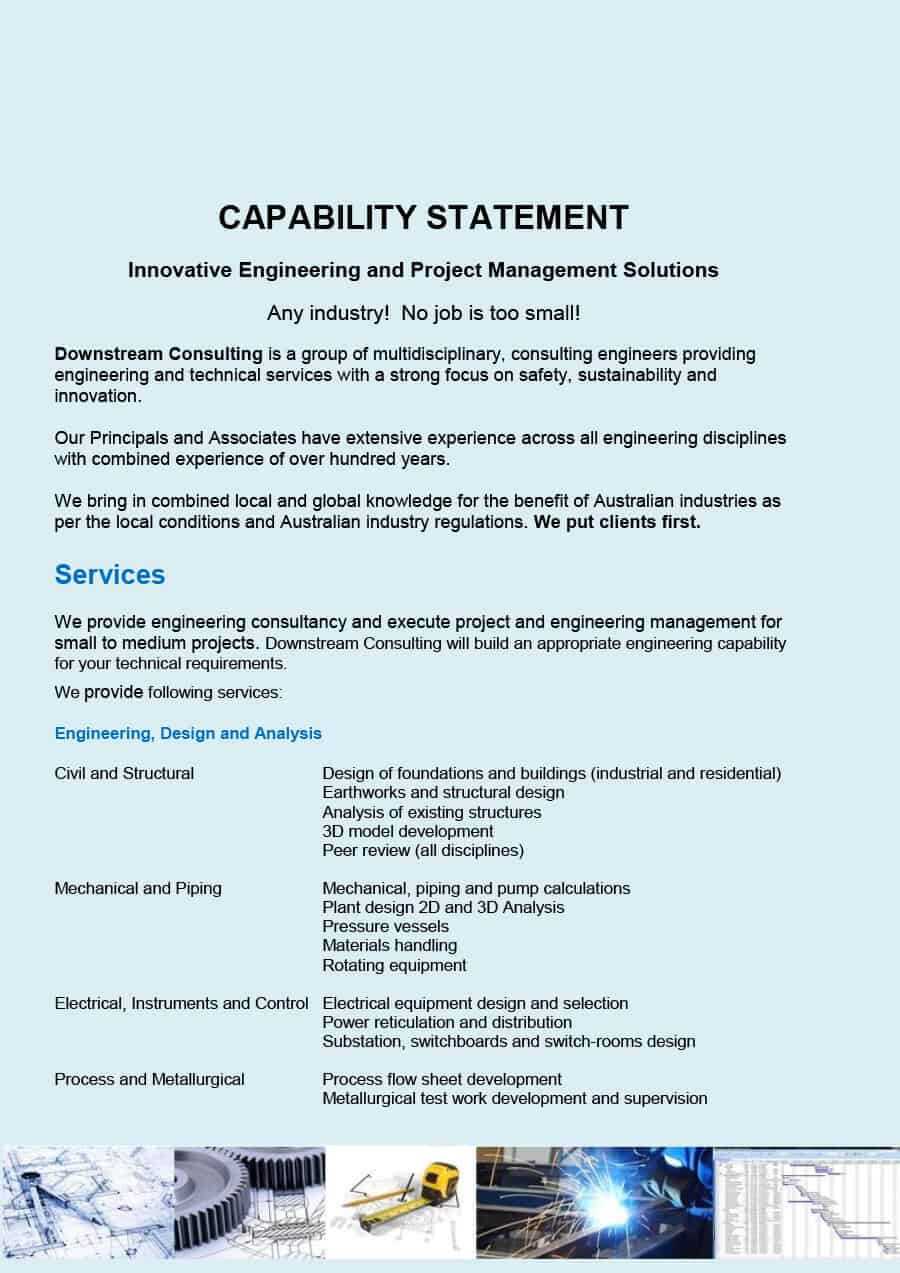 39 Effective Capability Statement Templates (+ Examples) ᐅ Regarding Capability Statement Template Word