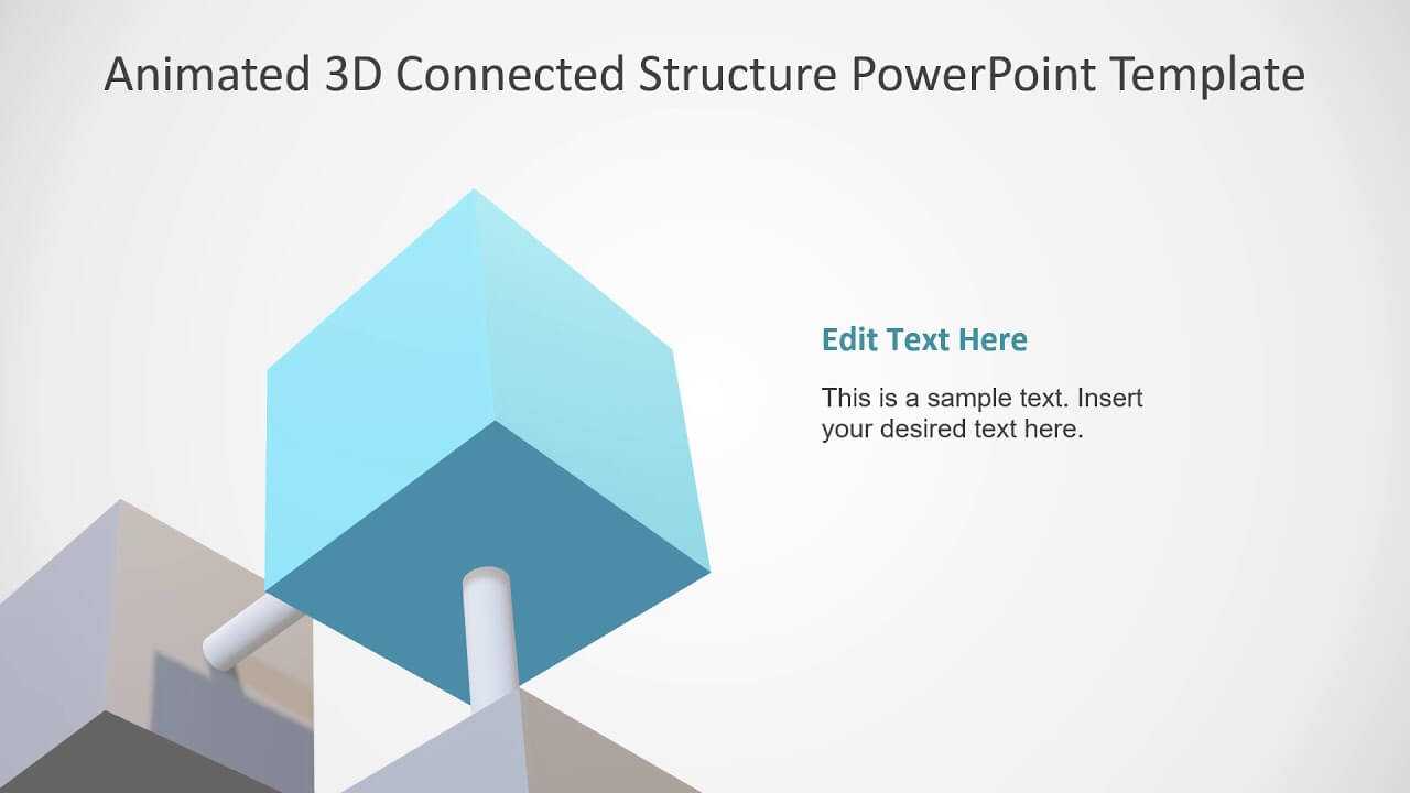 3D0056 Animated 3D Connected Structure Powerpoint Template Inside Rutgers Powerpoint Template