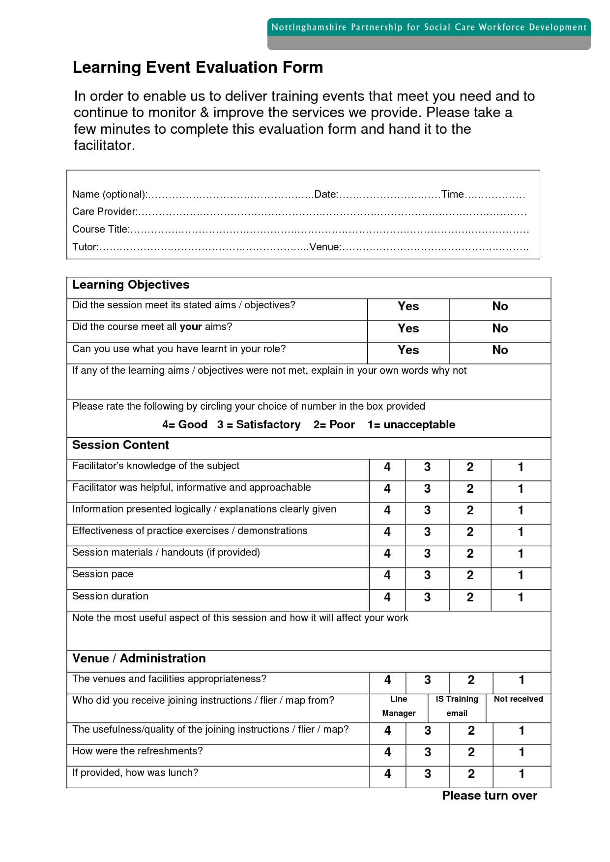 4 Feedback Form Template Outline Templates Trainer Intended For Training Evaluation Report Template