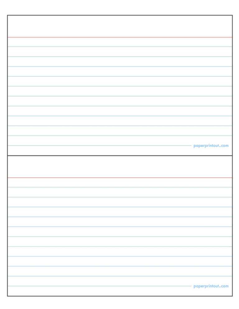 4X6 Note Card Template