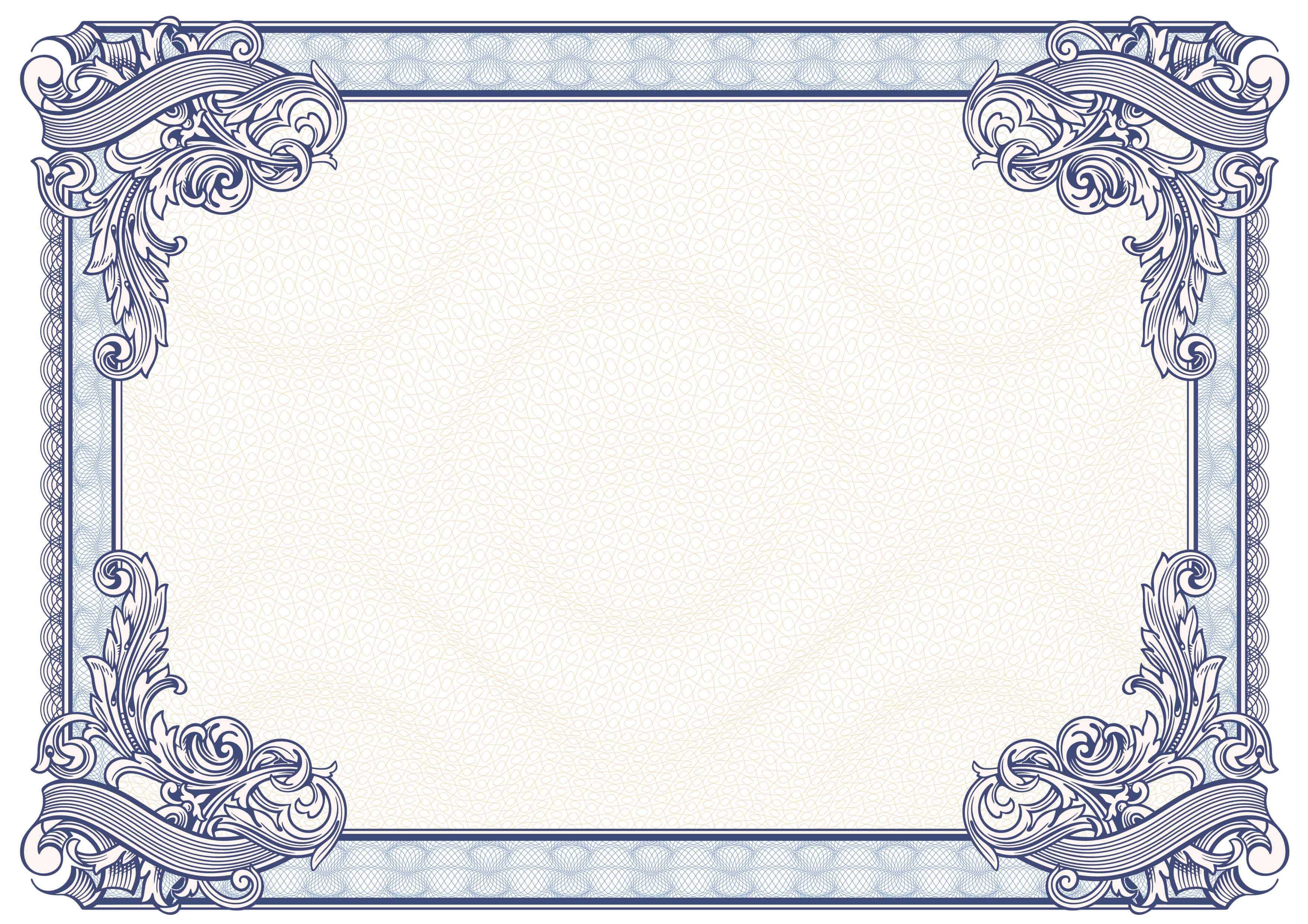 Formal Border Design For Certificate
