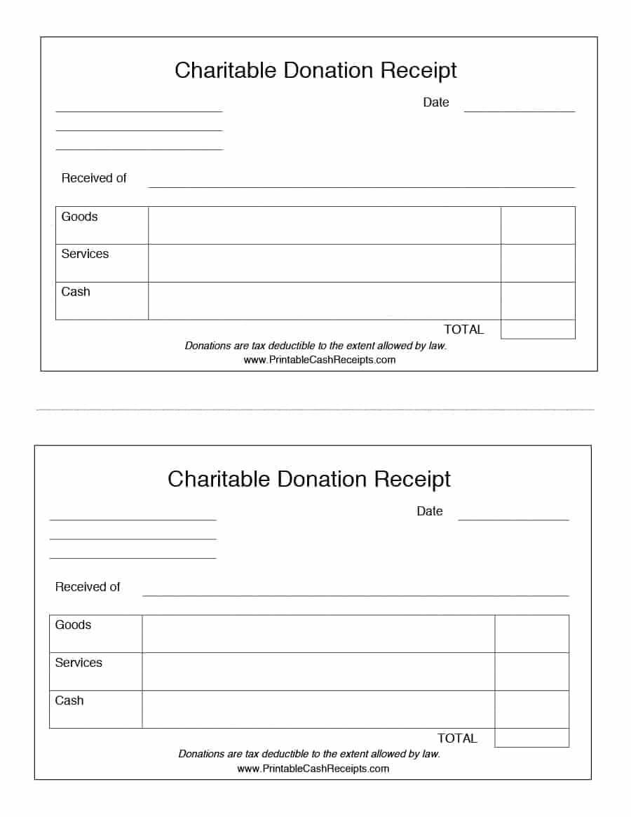 Charitable Tax Receipt Template Canada